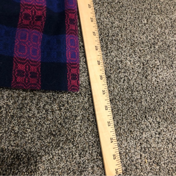 VTG Pendleton Skirt 12 Purple Plaid 100% Virgin Wool Pockets Long 60s 70s - Picture 11 of 13